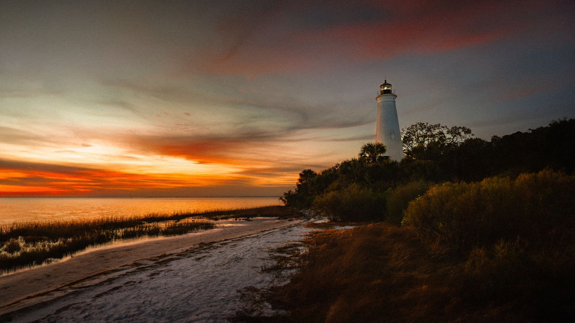 St. Marks Lighthouse at sunset